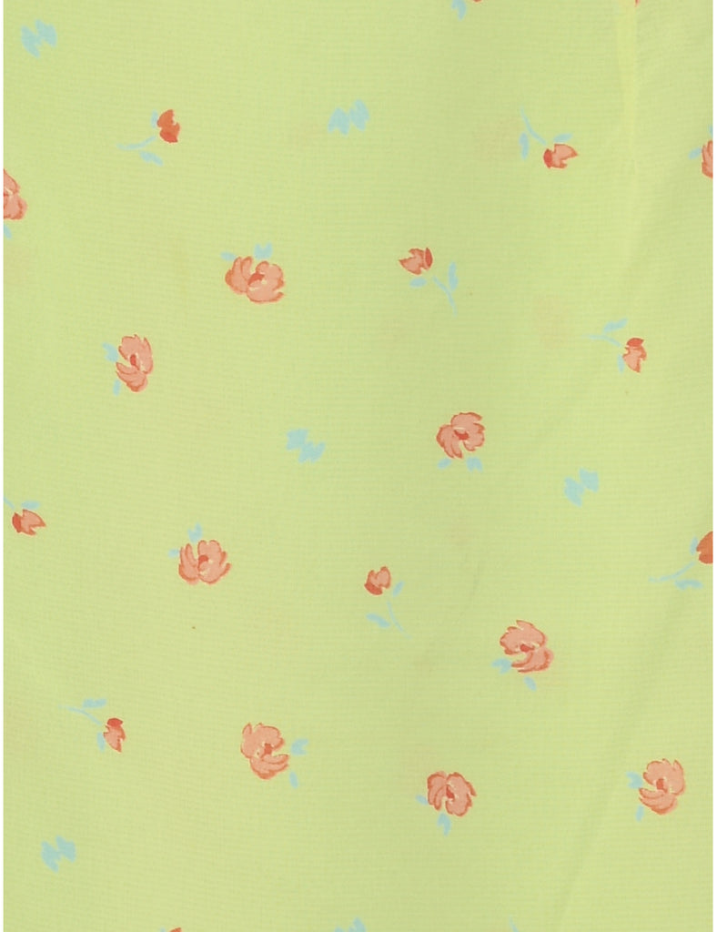 Floral Pattern A-line Skirt - L