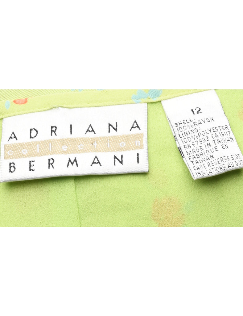 Floral Pattern A-line Skirt - L