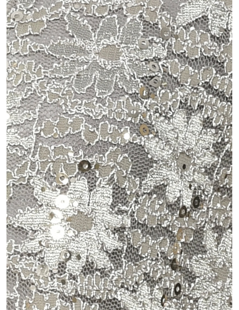 Floral Pattern Bolero Jacket - M