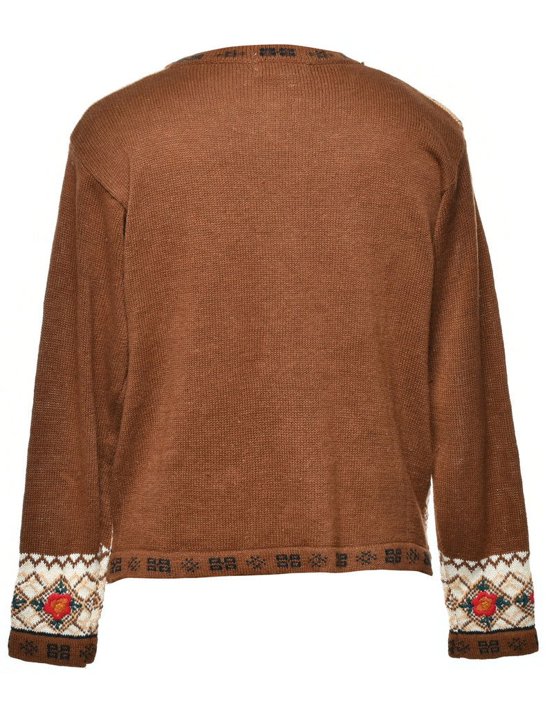 Floral Pattern Cardigan - S