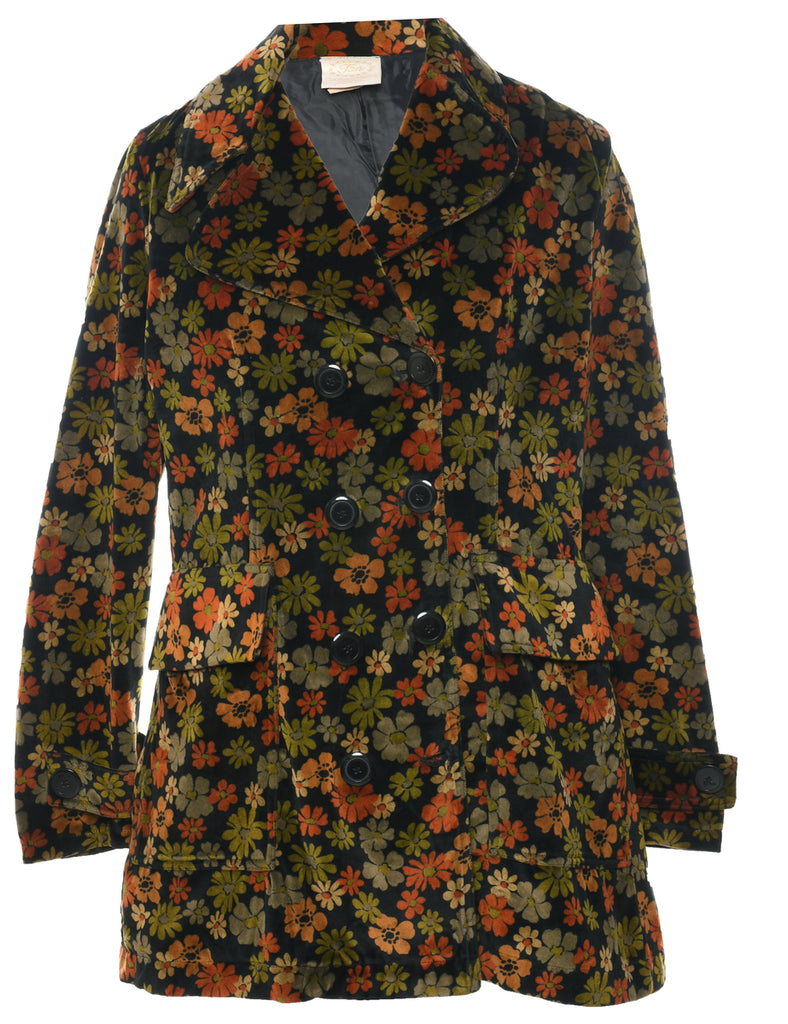 Floral Pattern Coat - M