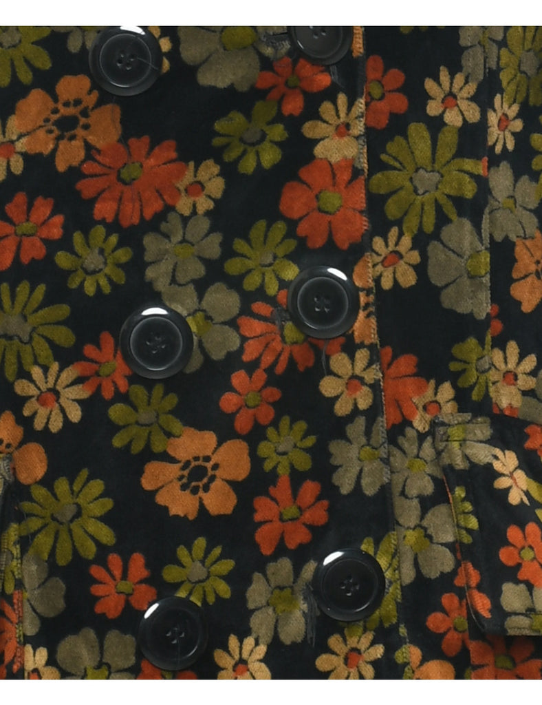 Floral Pattern Coat - M