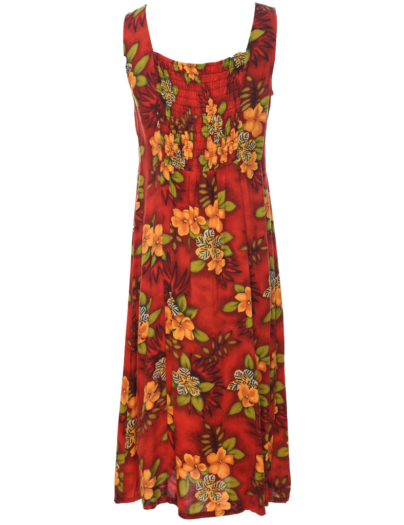 Floral Pattern Dress - M
