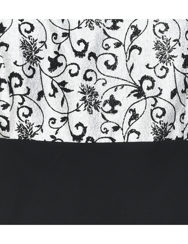 Floral Pattern Dress - L
