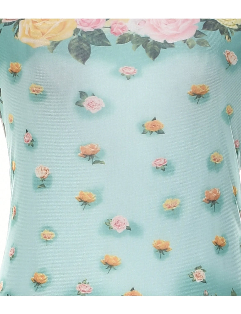 Floral Pattern Dress - XS