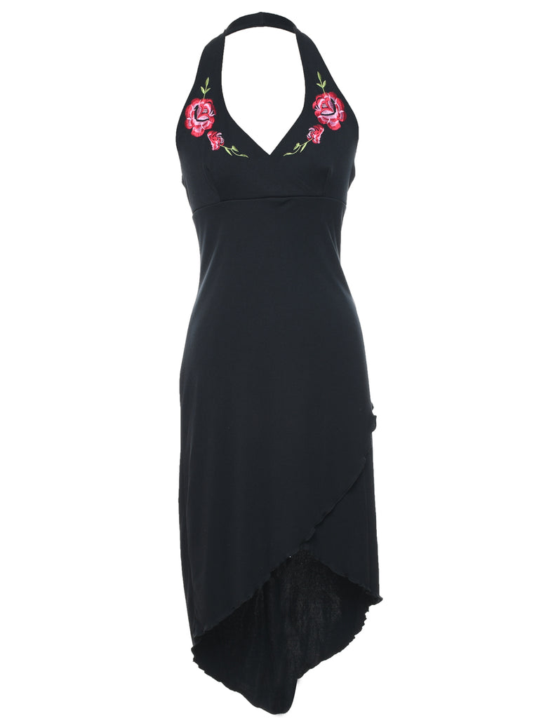 Floral Pattern Evening Dress - XS