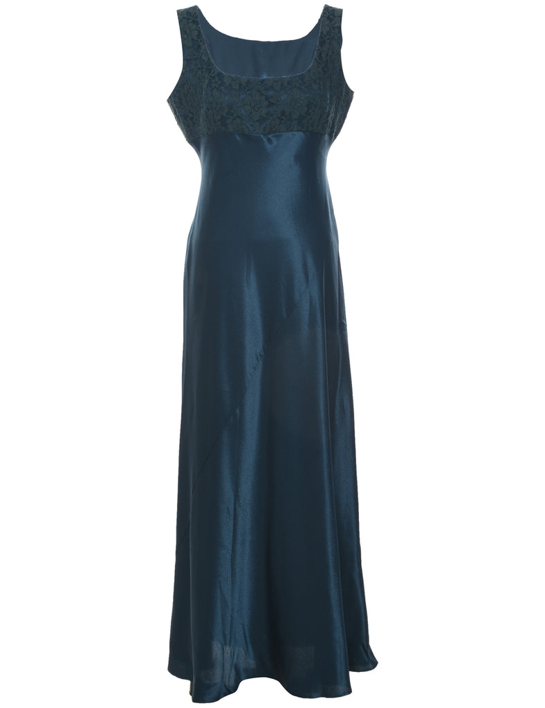 Floral Pattern Evening Dress - L