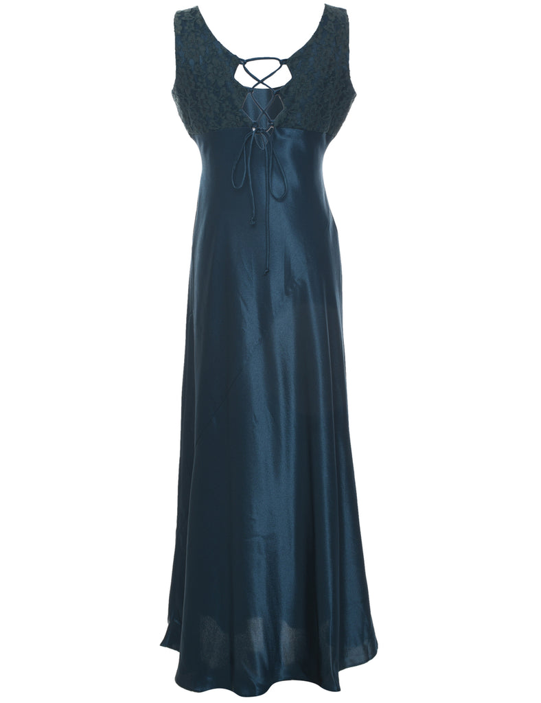 Floral Pattern Evening Dress - L