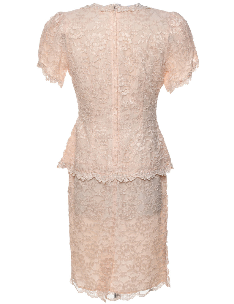 Floral Pattern Evening Dress - M
