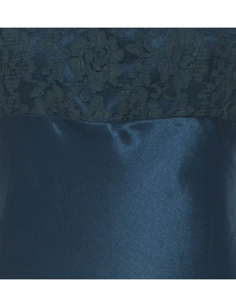 Floral Pattern Evening Dress - L