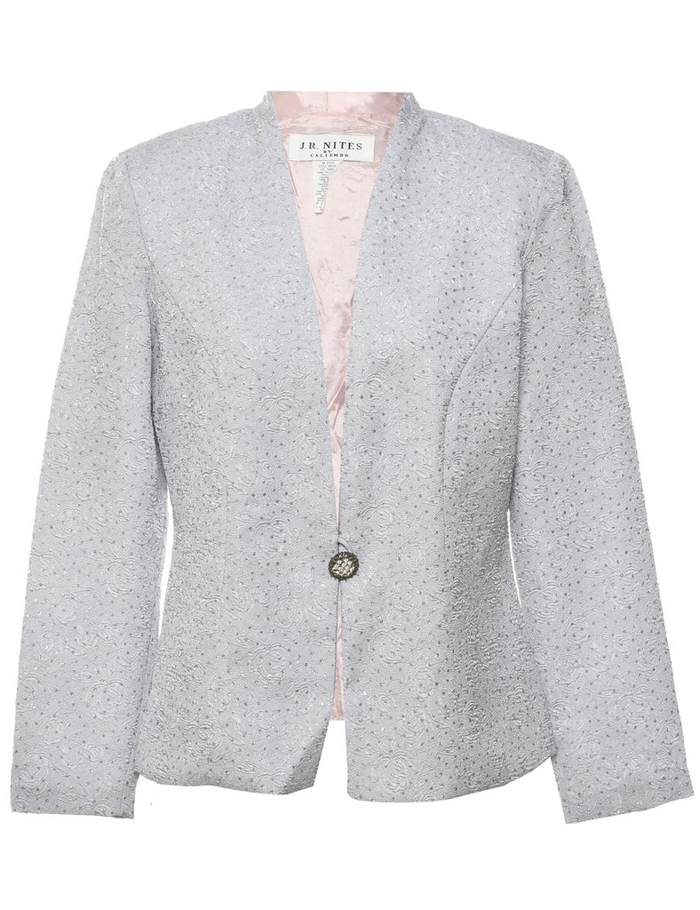Floral Pattern Evening Jacket - M