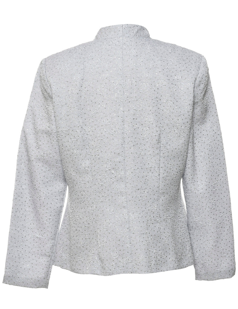 Floral Pattern Evening Jacket - M