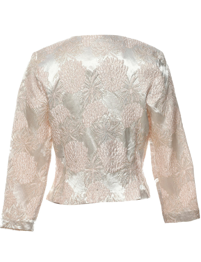Floral Pattern Evening Jacket - M