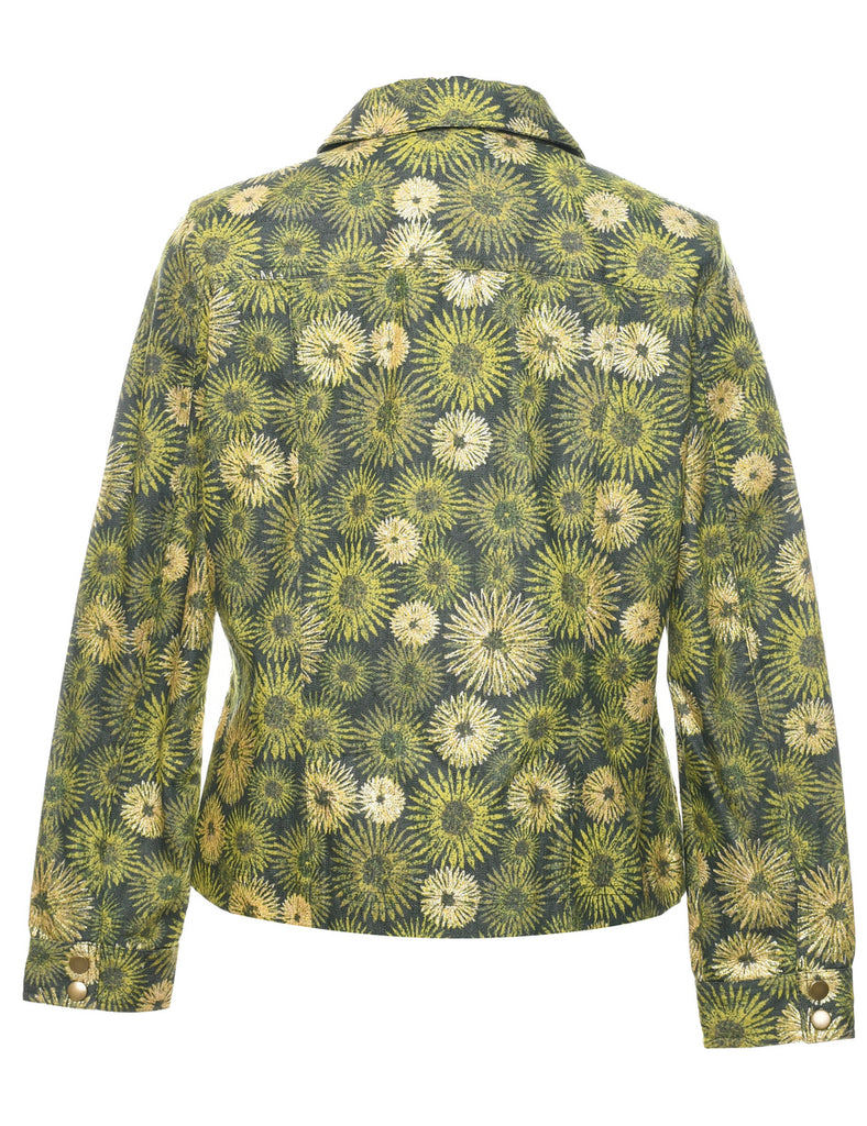 Floral Pattern Evening Jacket - M