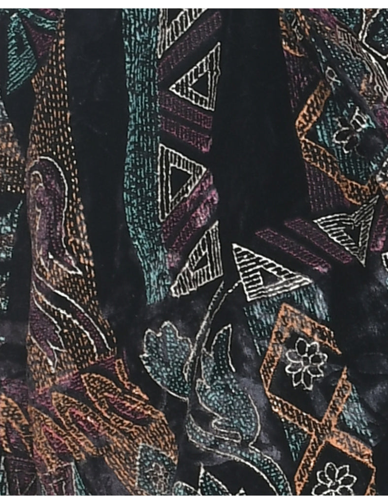 Floral Pattern Evening Jacket - M