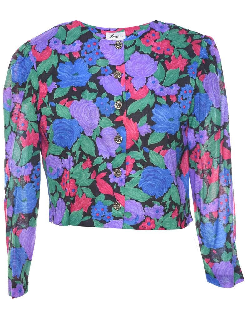 Floral Pattern Jacket - M