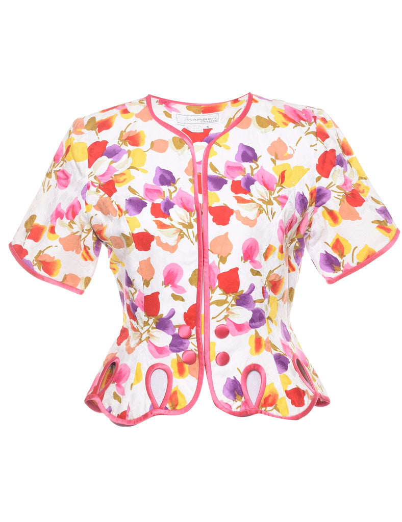 Floral Pattern Jacket - M