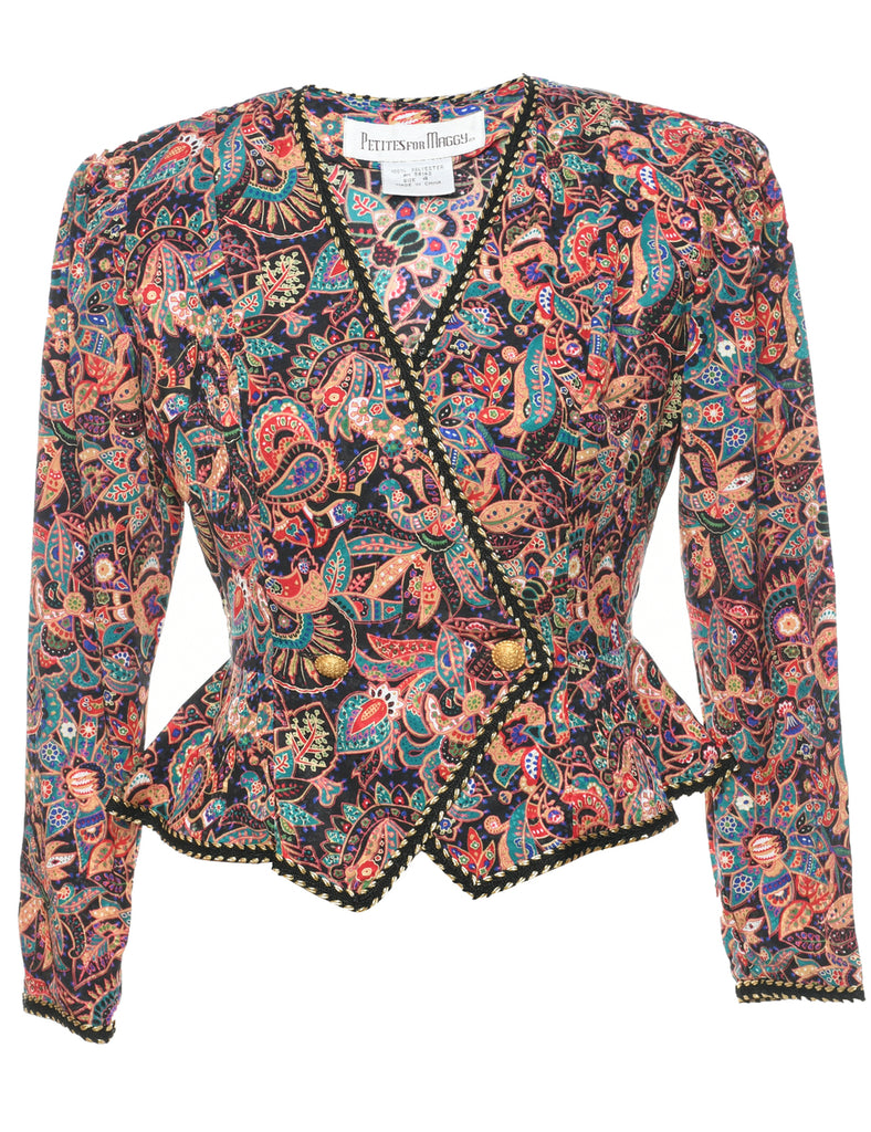 Floral Pattern Jacket - M