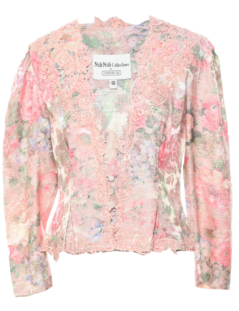 Floral Pattern Jacket - M