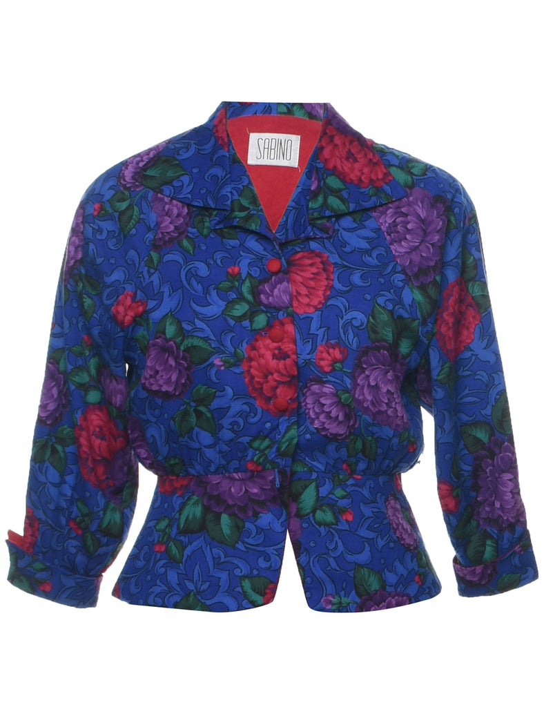 Floral Pattern Jacket - M