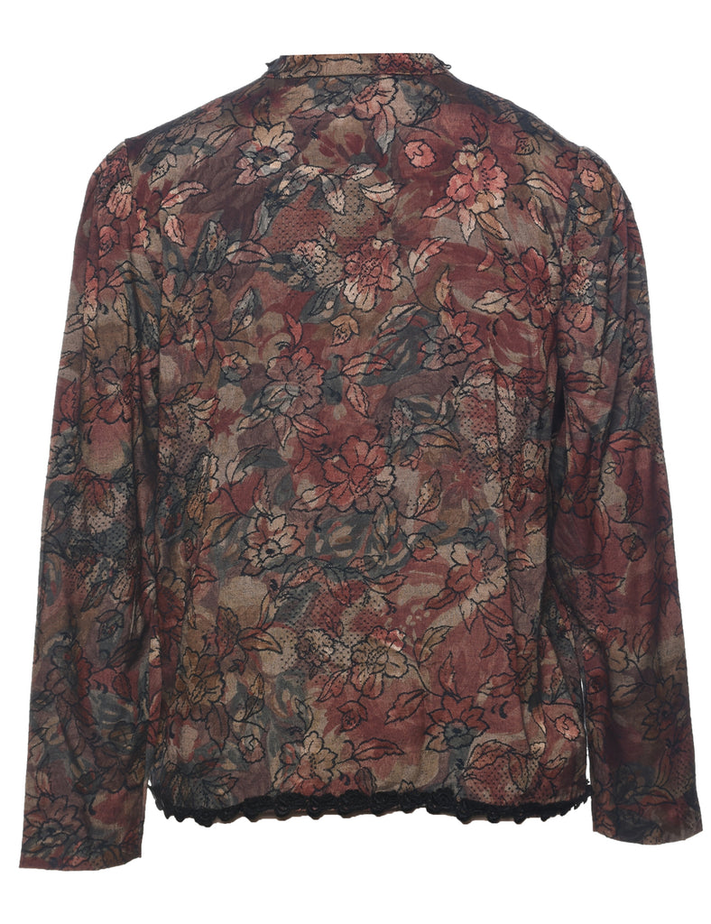 Floral Pattern Jacket - M