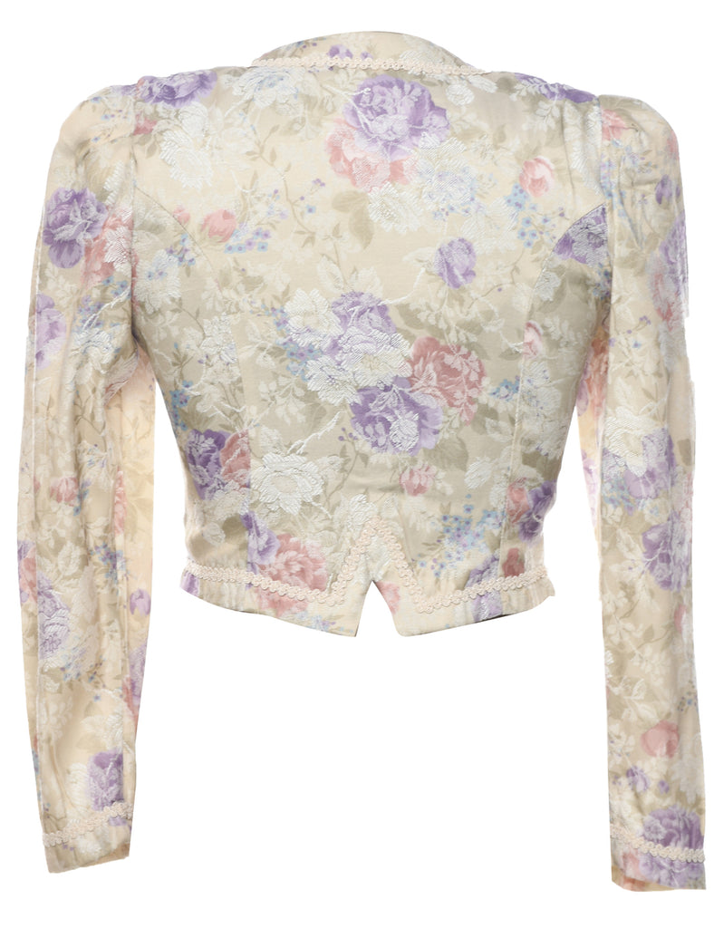 Floral Pattern Jacket - M