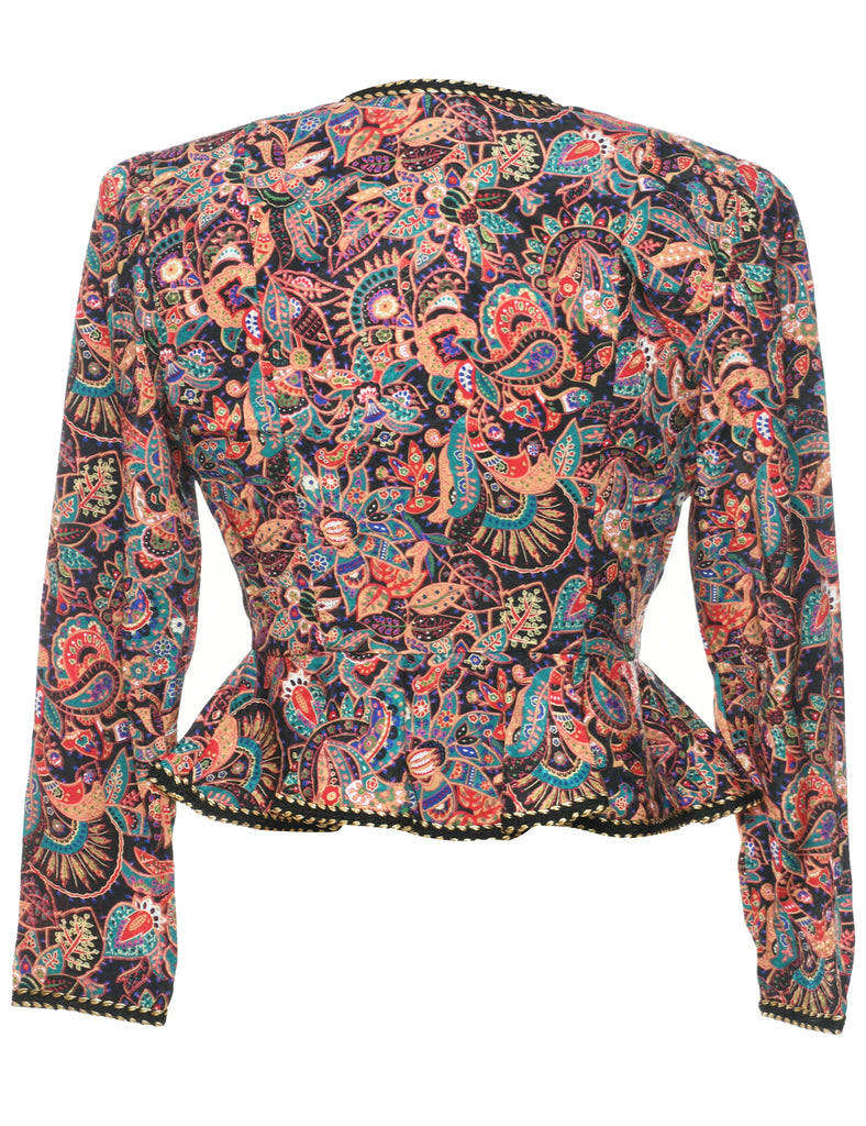 Floral Pattern Jacket - M