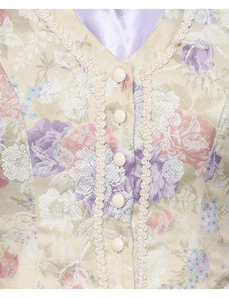 Floral Pattern Jacket - M