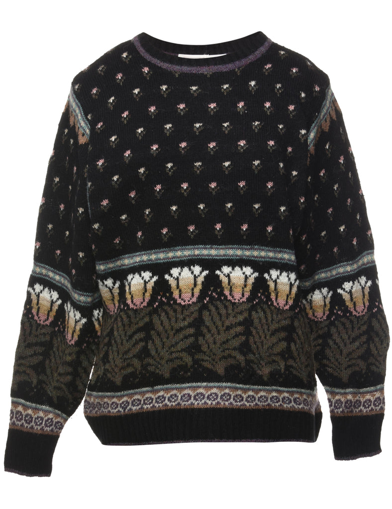 Floral Pattern Jumper - M