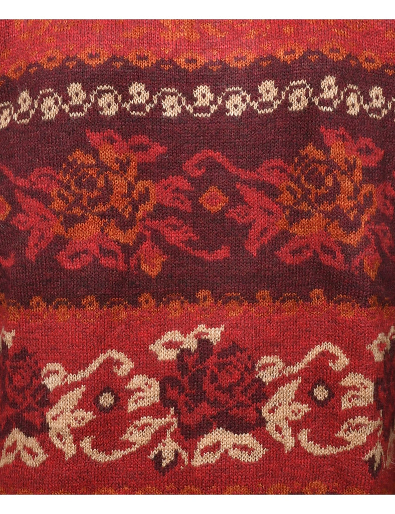 Floral Pattern Jumper - M