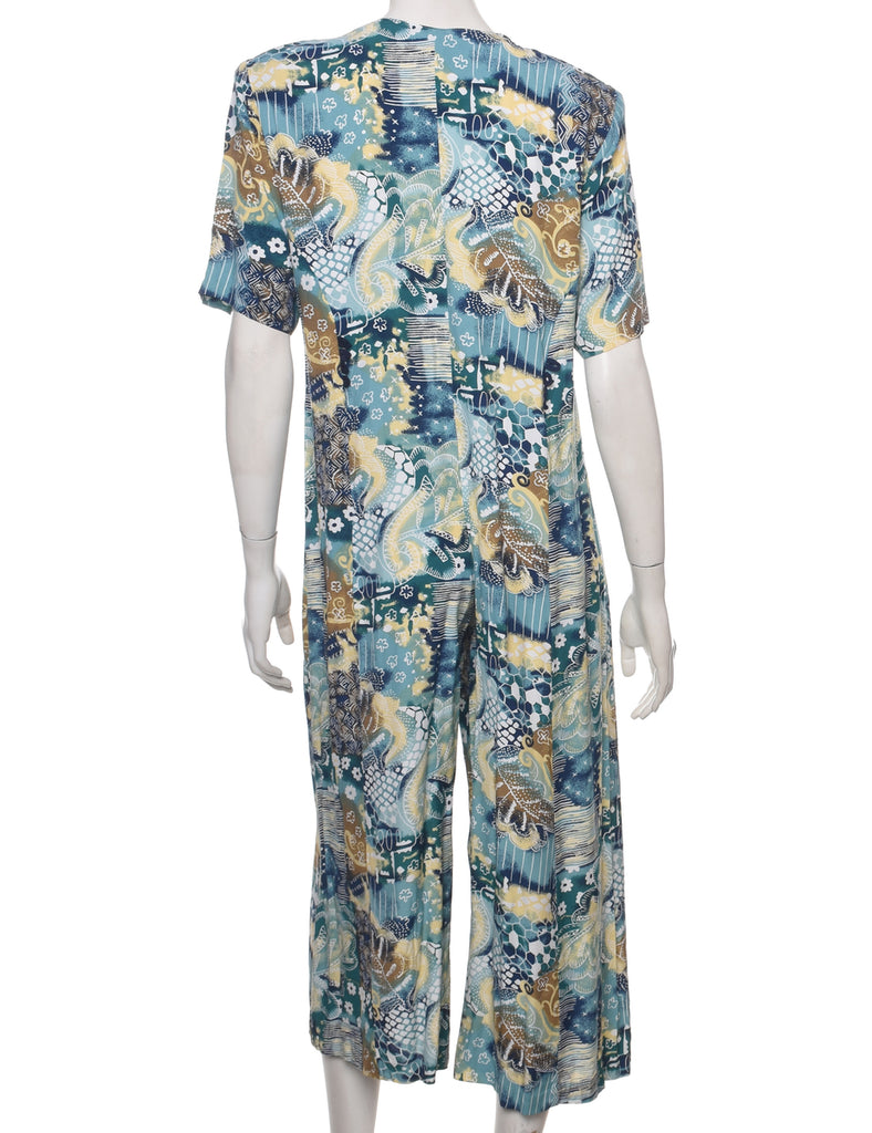 Floral Pattern Jumpsuit - M