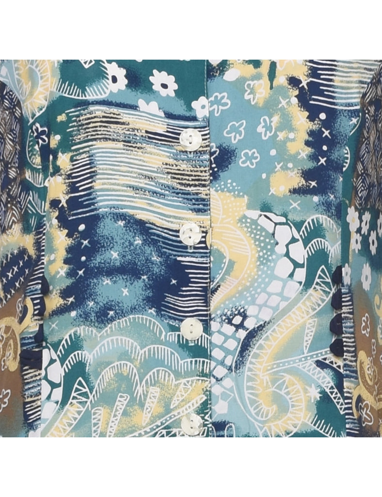 Floral Pattern Jumpsuit - M