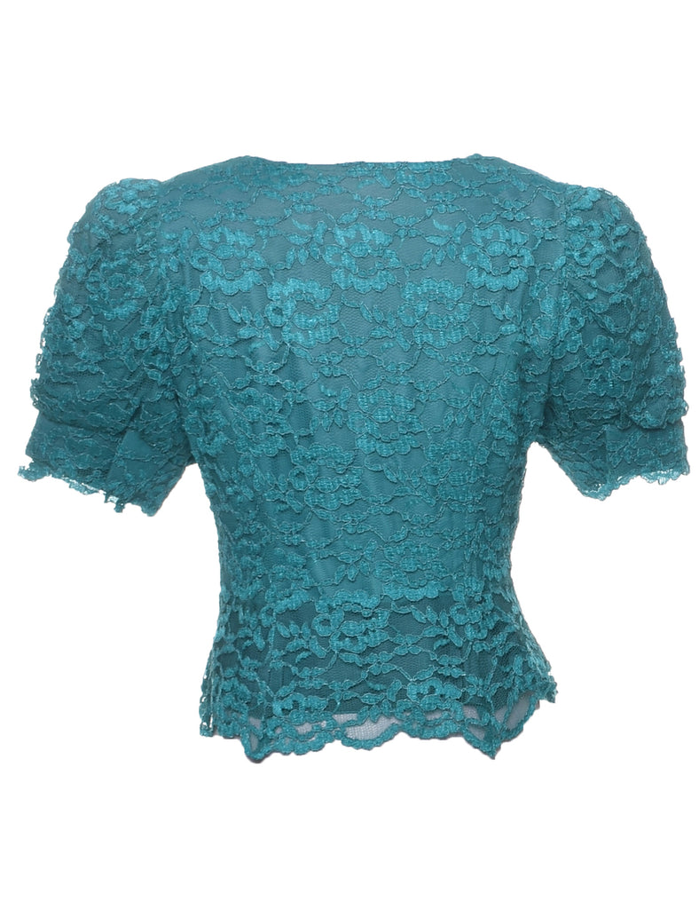 Floral Pattern Lace Jacket - M