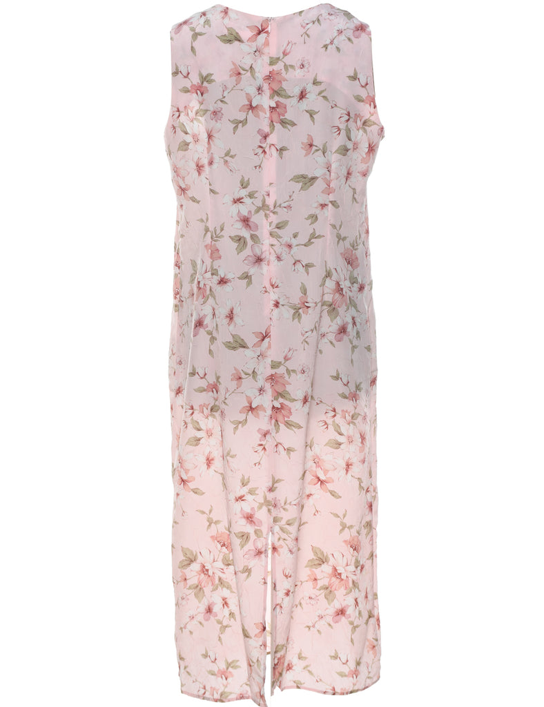 Floral Pattern Maxi Dress - XL