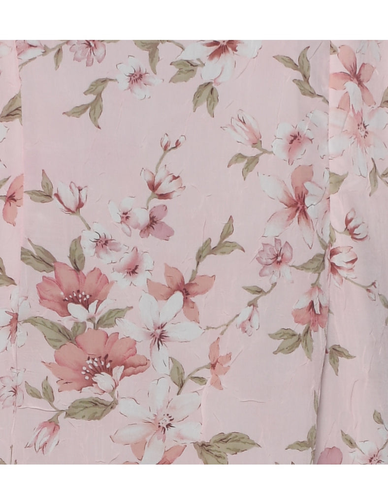 Floral Pattern Maxi Dress - XL