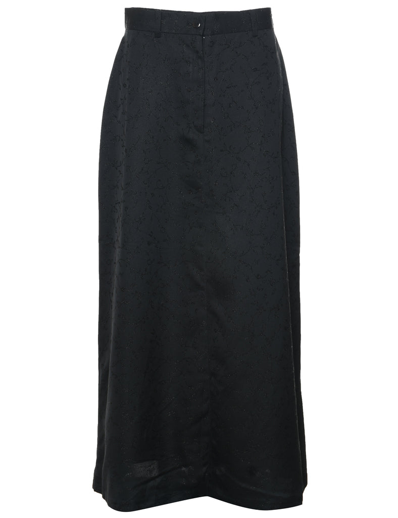 Floral Pattern Maxi Skirt - M