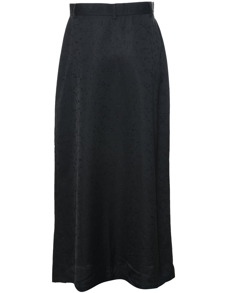 Floral Pattern Maxi Skirt - M