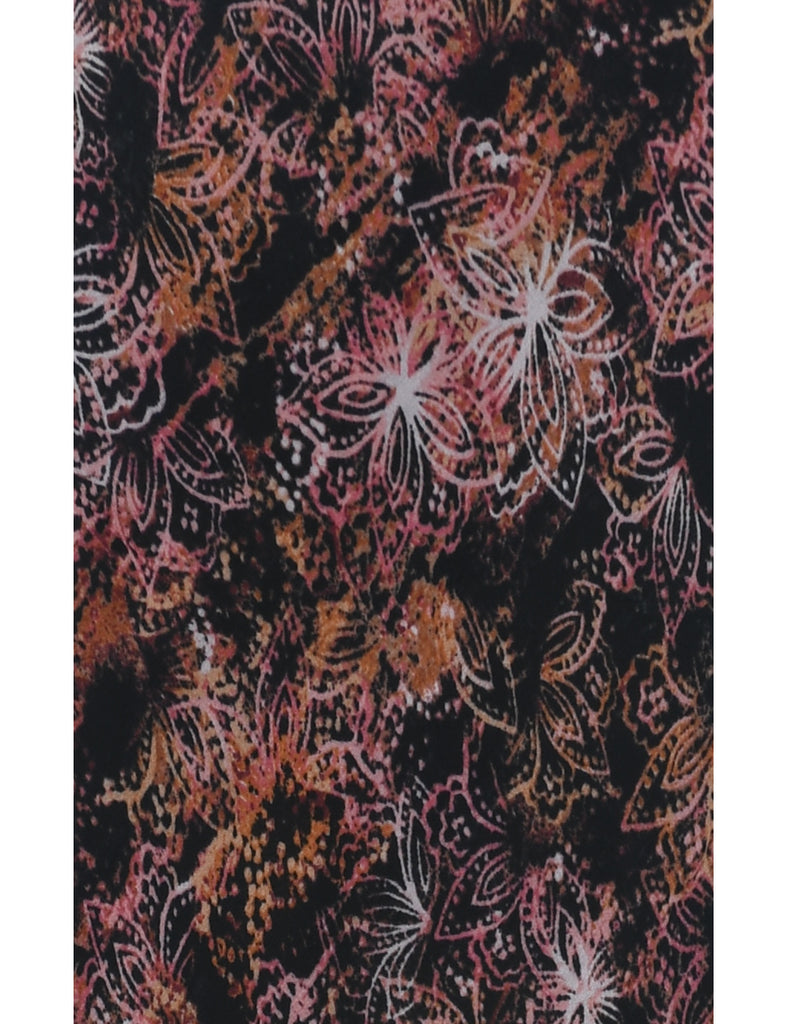 Floral Pattern Maxi Skirt - S