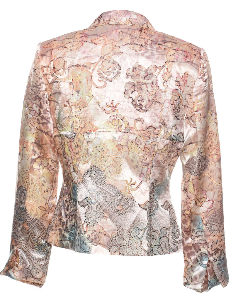 Floral Pattern Multi-Colour Tailored Blazer - M