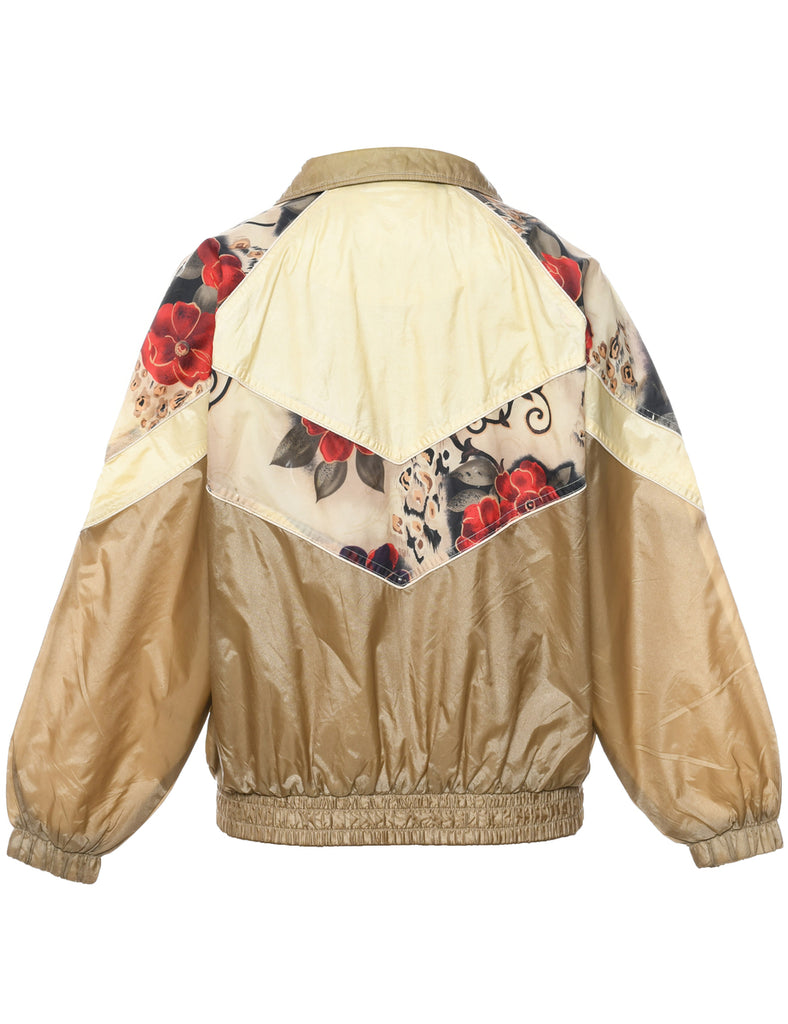 Floral Pattern Nylon Jacket - M