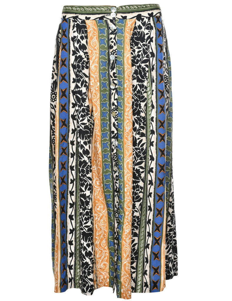 Floral Pattern Skirt - M