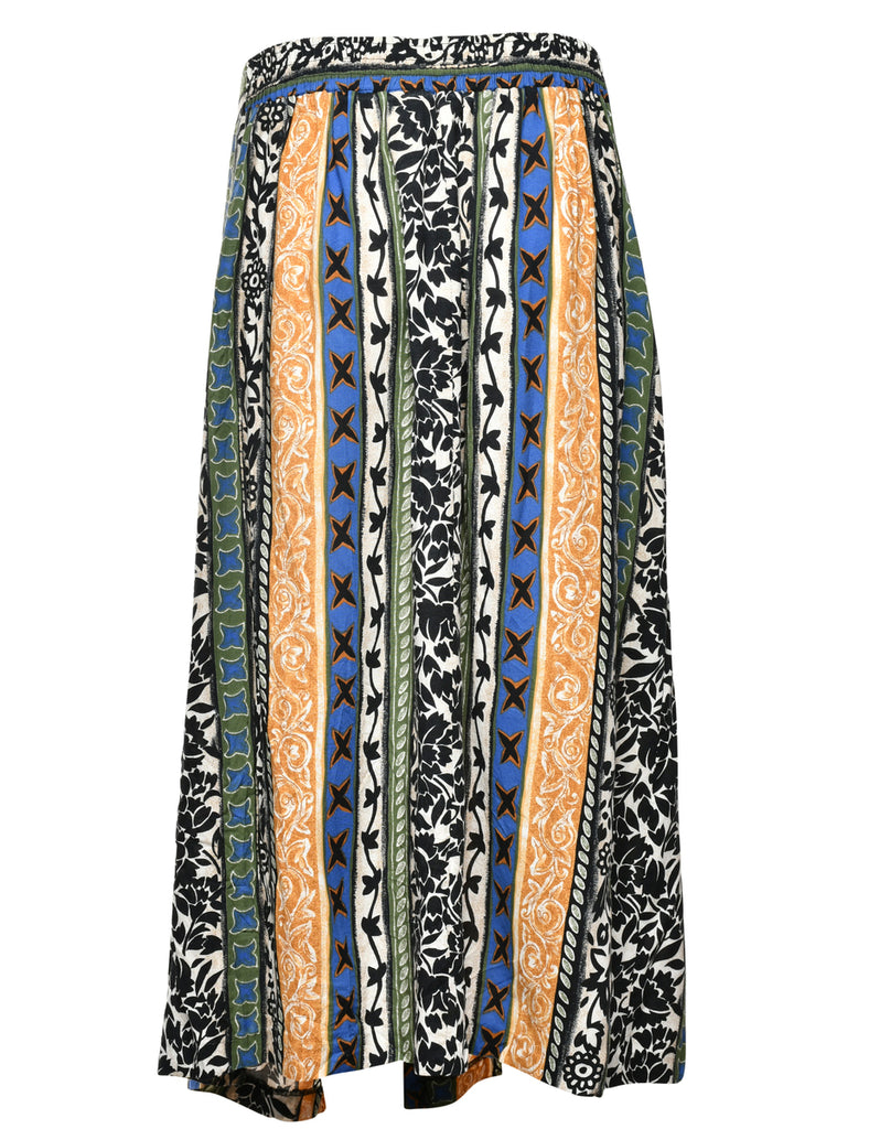 Floral Pattern Skirt - M