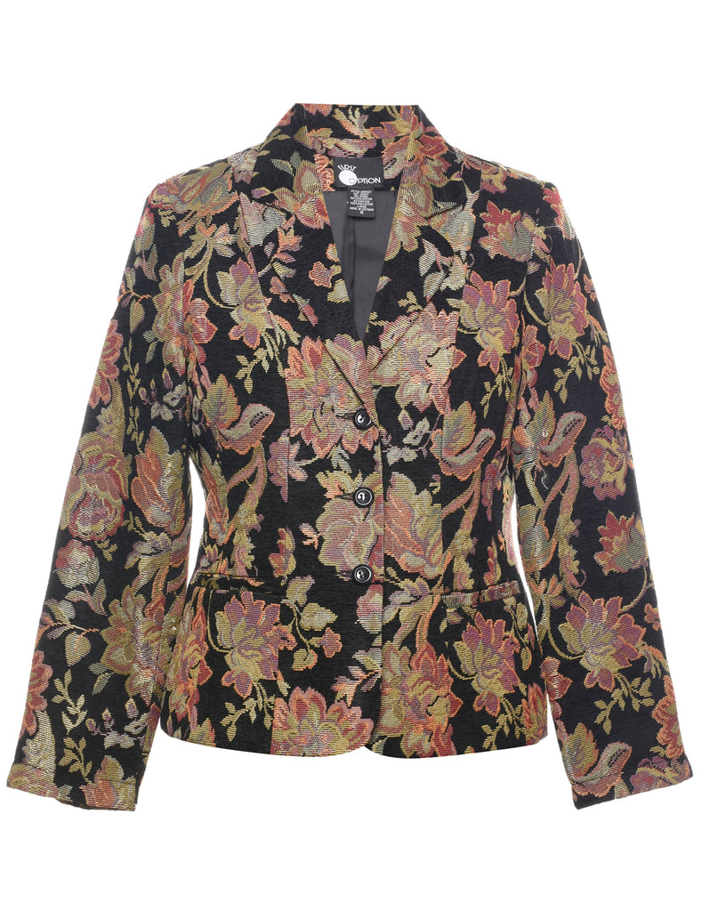 Floral Pattern Tapestry Jacket - M