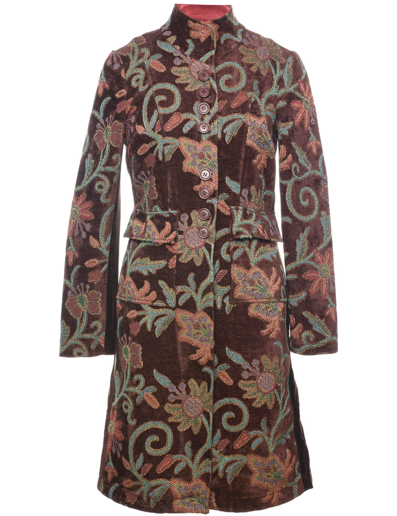 Floral Pattern Tapestry Jacket - M