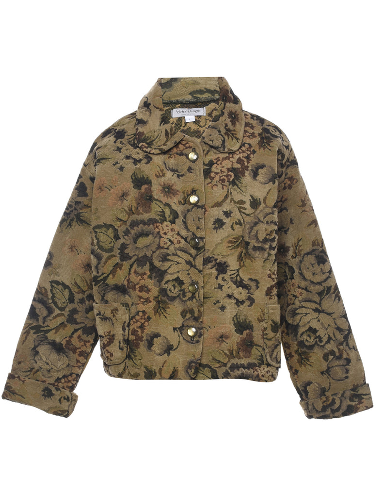 Floral Pattern Tapestry Jacket - XL