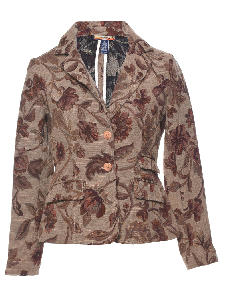 Floral Pattern Tapestry Jacket - M