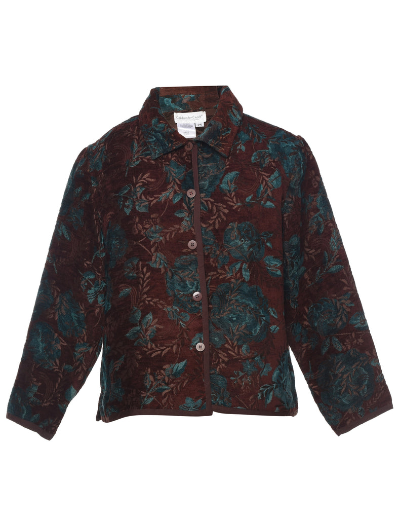 Floral Pattern Tapestry Jacket - S