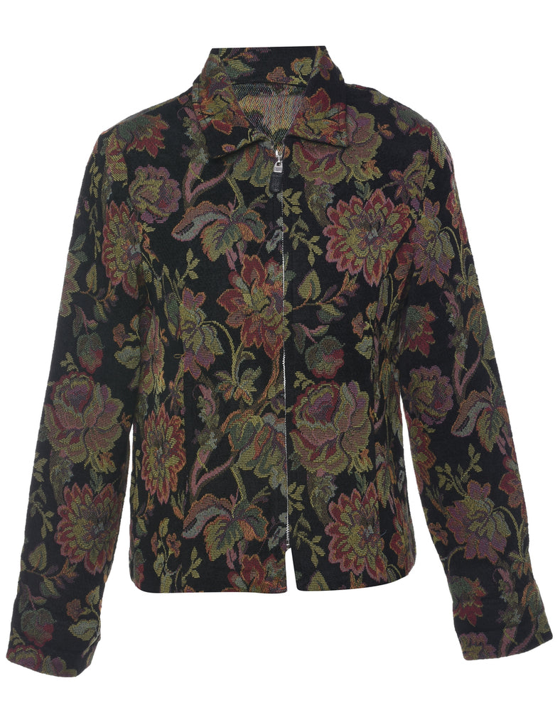 Floral Pattern Tapestry Jacket - M