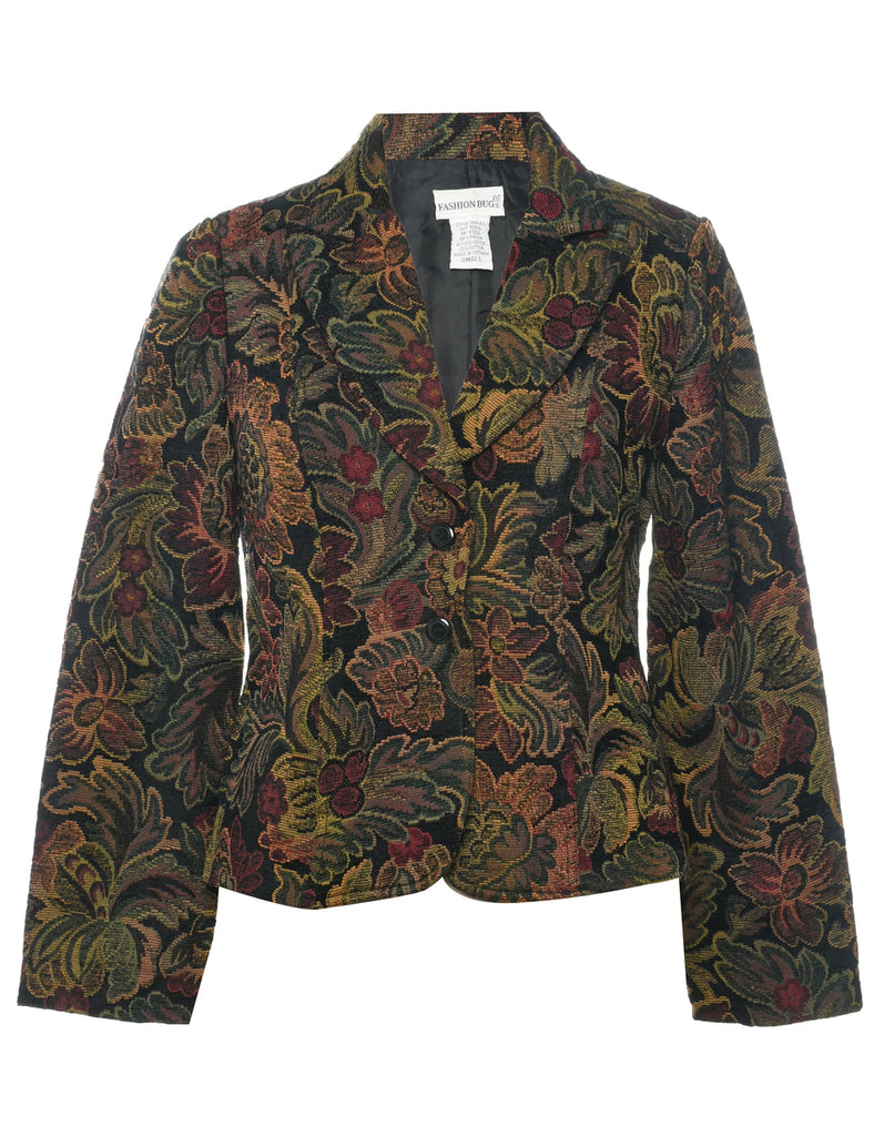 Floral Pattern Tapestry Jacket - S