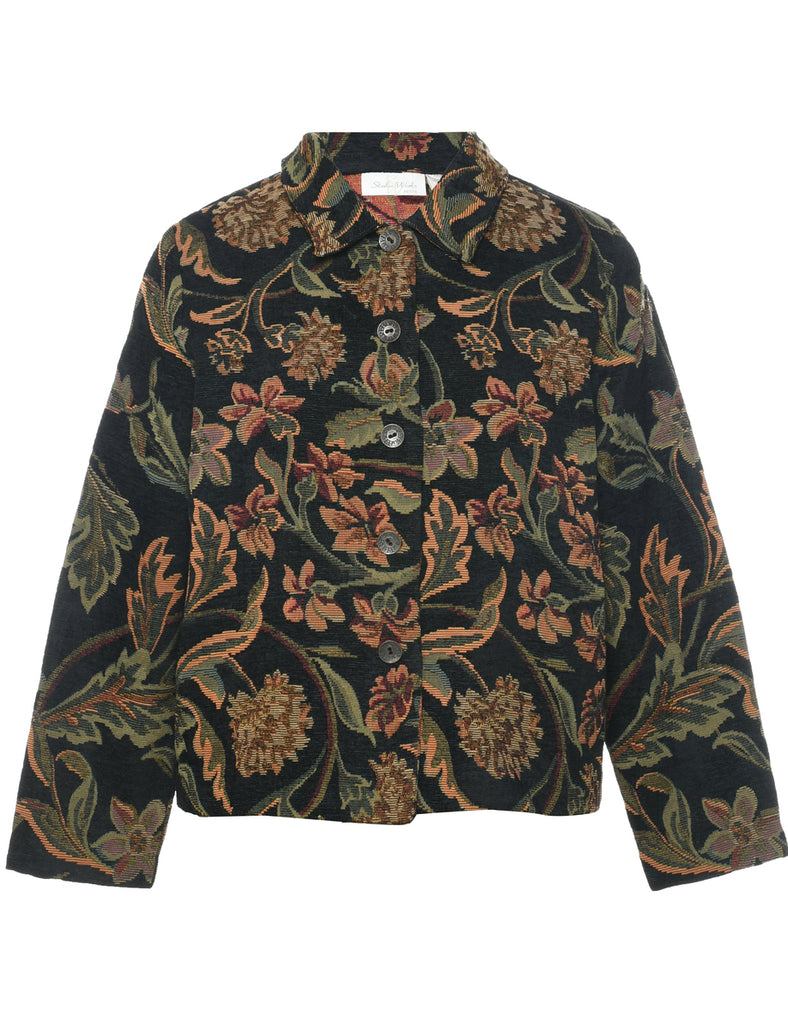 Floral Pattern Tapestry Jacket - M
